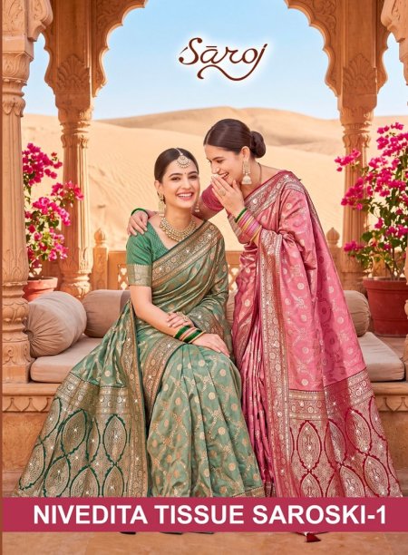 Nivedita Tissue Saroski Vol 1 By Saroj Tisse Silk Saree 